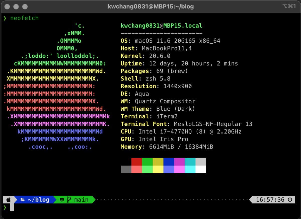 美化 macOS 的 Terminal - 使用 iTerm2 + Oh My Zsh + Powerlevel10k + 各種好用的插件